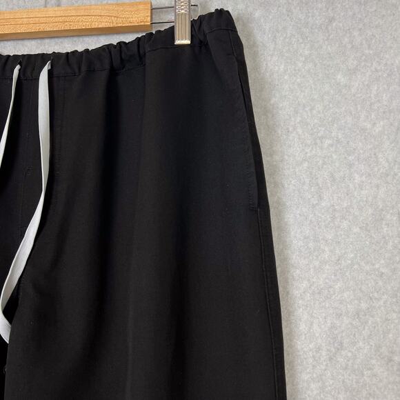 FIGS Pisco Basic Scrub Pants Men's Size L in Black Elastic Waistband Drawcord - Picture 4 of 9